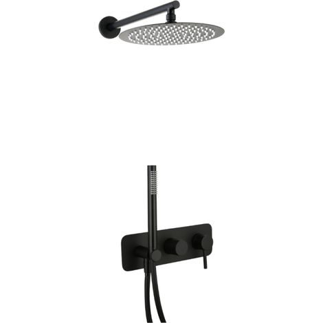 Conjunto de ducha empotrado PAINI Cox negro mate (1/4)