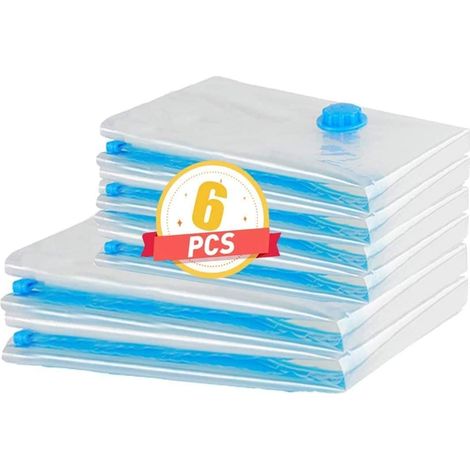 Sacs de rangement sous vide (lot de 6), anti-poussière, à protéger de l'humidité (1/5)