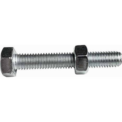 Boulon tête hexagonale Viswood finition zinguée Ø6 x 30 mm (lot de 14)