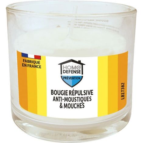 Candela repellente anti-zanzare e anti-mosche 90 g - Home Defense