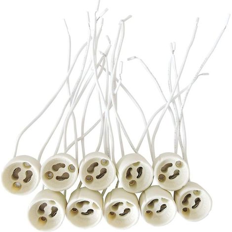 20pcs Gu10 Lampholder, Gu10 Ceramic Lampholder 15cm High Quality Silicone Wire, Gu10 Lampholder Connector (1/5)