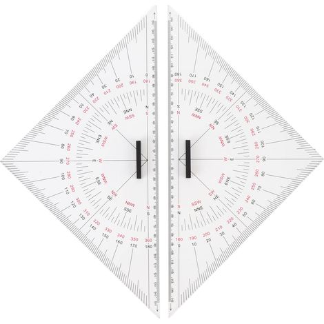Righello triangolare per disegno grafico Zoternen, scala precisa, trasparente, 300 mm, acrilico, facile da usare per la navigazione nautica