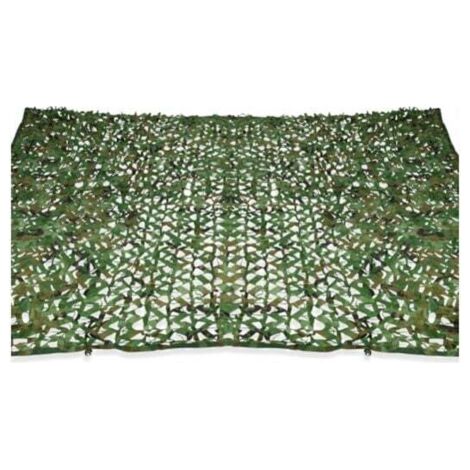 Voile d'ombrage rectangulaire design camouflage 3x5 M maille verte