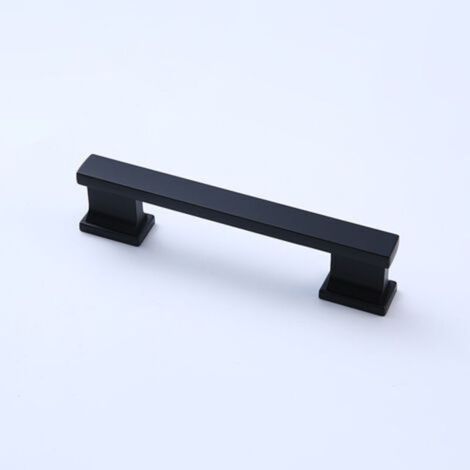 Poignée de porte de douche 2 pcs – Aluminium noir mat – Longueur 101 mm – Entraxe 76 mm – Design ergonomique pour portes en verre
