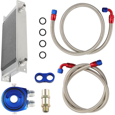 lkühler 19 Reihen AN10 Anschluss Kit Universal Zusatz Kühlung Extern Oil Cooler (1/5)