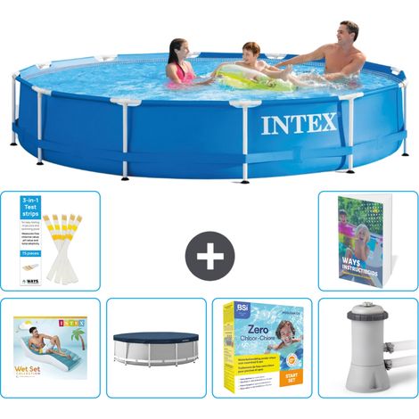 Frame Pool Rund - 366x76 cm - 7-teilig S117
