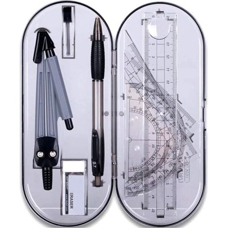 [NEVER USED] Geometry Set, Geometry Tools Compass, Compass and Protractor Set (1/4)