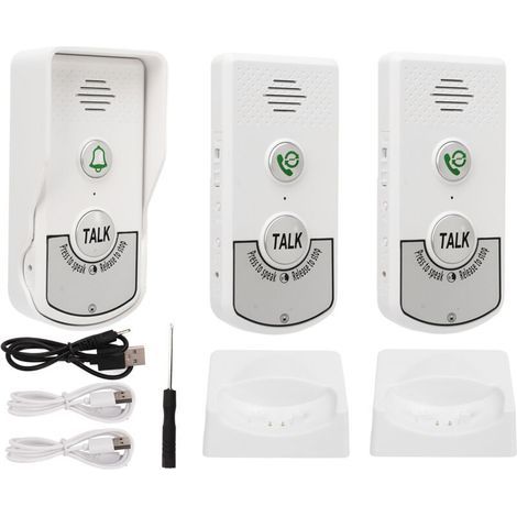 Sonnette vidéo sans fil IP54 – Jusqu’à 1000 m de portée – 2 combinés intérieurs – Communication bidirectionnelle – Installation rapide et sans fil (1/5)
