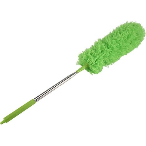 Brosse de nettoyage de gouttières avec manche télescopique de 2,5 m (8,2 pi), verte