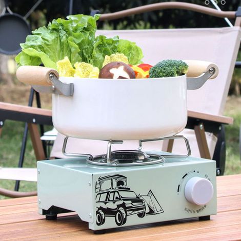 Professioneller tragbarer 2100-Watt-Butangaskocher, ideal für Camping, Wandern, Trekking und Überleben in der Wildnis. (1/4)