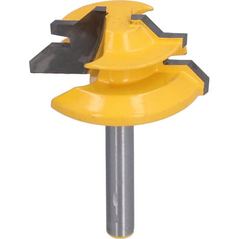 Fraise à onglet verrouillable à 45 degrés pour le travail du bois, compatible avec les outils de perçage électriques et queue de 6 mm (1/5)