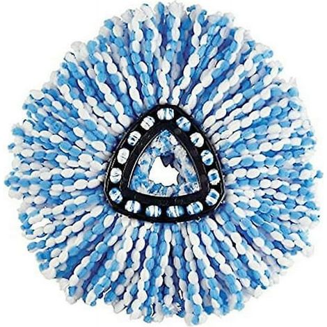 Lot de 2 têtes de rechange pour balai O-Cedar EasyWring RinceClean, fibres microfibres, lavables, compatibles avec seau essoreur, nettoyage efficace sols, remplacement facile, 30 cm, blanc et gris. (1/5)