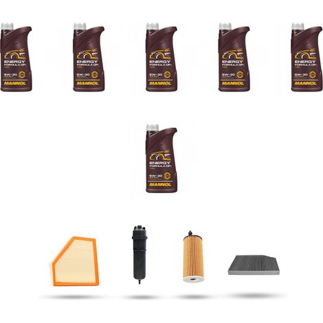 Kit tagliando 4 FILTRI e 6L OLIO compatibile con Bmw serie 3 (G20, G21,G80) 318d hybrid 110kw dal 2020 (1/5)