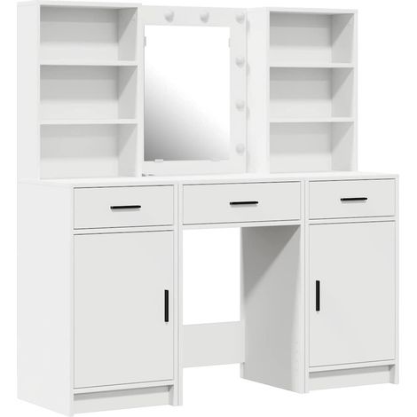 Maison Exclusive - Conjunto de mesa de vestidor con LED 3 pcs Mad