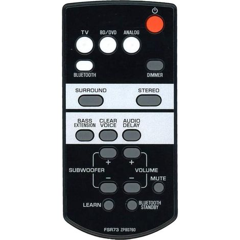 Télécommande de remplacement pour barre son compatible avec les systèmes cinéma maison Yamaha FSR73 ZP80760 ATS-1050 SRT-700 YAS-105 (1/4)
