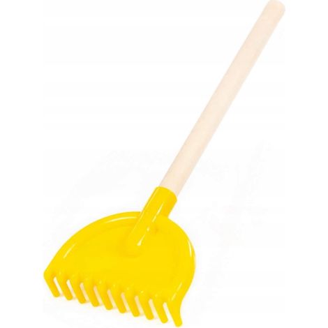 Rastrello da spiaggia ecologico con manico in legno, grande rastrello da spiaggia da 38 cm (1/4)