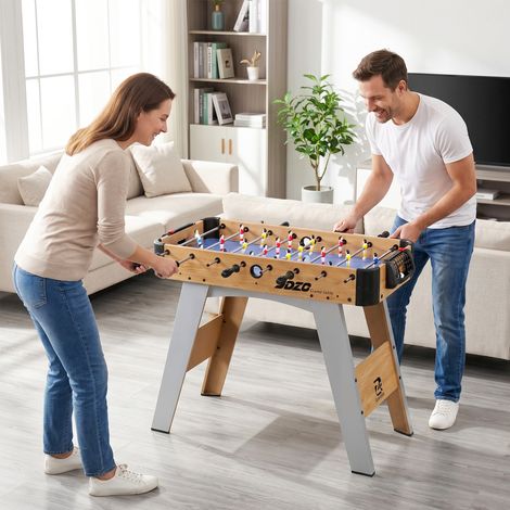 Baby-foot : mini table de 89 cm, 2 tableaux de score manuels, violet (1/5)