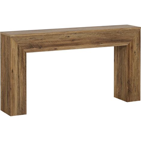 Mesa consola rústica de MDF marrón 160 x 30 x 85 cm HOMVRA