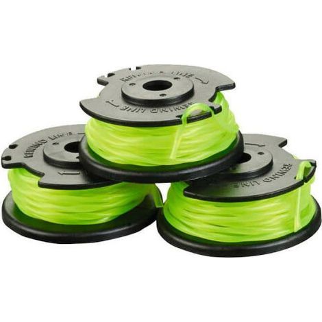 Packung mit 3 Spulen 2 mm einfach verdrillter Schnur für akkubetriebene Rasentrimmer RAC143 (1/5)
