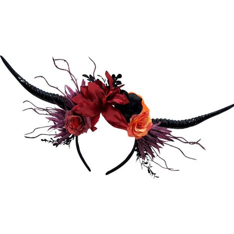 Fascia per capelli con corno da diavolo della serie Dark con finta C