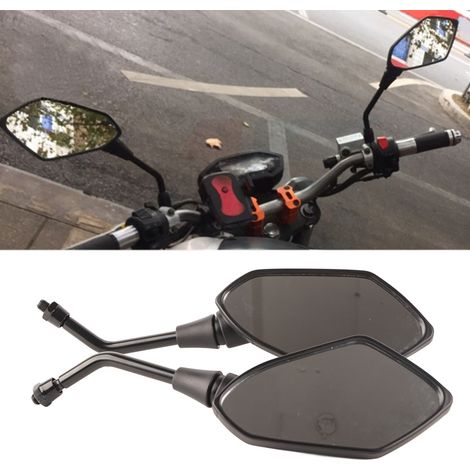 Paire de rétroviseurs universels pour moto, accessoire de moto noir, 10 mm (1/5)