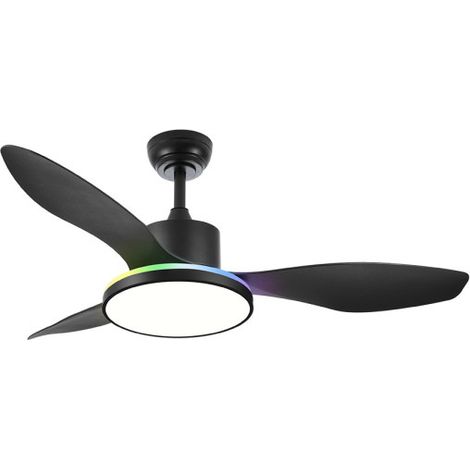 Ventilador dc 48+7w mandala negro 3asp 120d 4080l 3000-4500-6500k+rgb remo+r.int+memo+temp