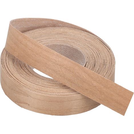 Bande de Chant 7.62m x 19mm, Bande Bordure Meuble Masquage de Bois Préencollé, Placage Contreplaqué Flexible Thermofusible pour Restauration Bords Meuble Étagère Panneaux, Cerisier (1/5)
