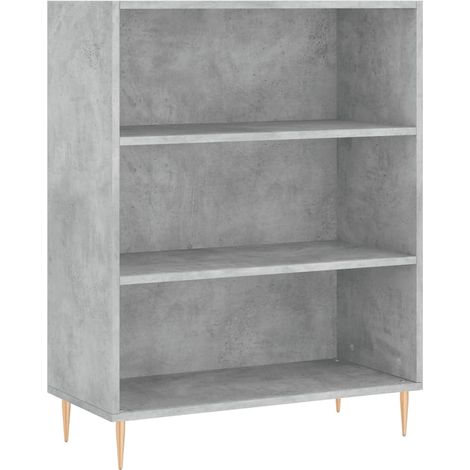 Maison Exclusive - Bücherregal Betongrau 69,5x32,5x90 cm Holzwerk