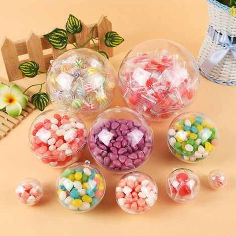 Boules de Noël transparentes en plastique, sphères à remplir, décorations pour sapin de Noël NIUNIU (1/5)