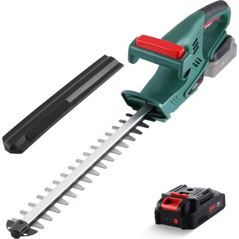 Taille-Haie à Batterie, Taille Haie Electrique avec Batterie 2.0Ah, Lame Double Action de 45 cm, 14 mm Écartement des Dents, Taille-Haies sans Fil 20 V, Idéal pour Les Haies Hautes (1/5)