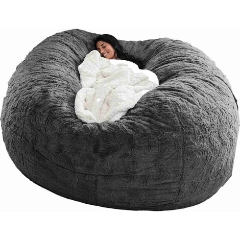 Housse de Chaise Ronde en Éponge Douce 150cm sans Rembourrage pour Salon Balcon Canapé (1/4)