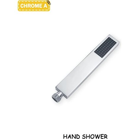 (Douche chromée A) Accessoires de douche en laiton doré brossé, pommeau de douche rond ou carré haute pression pour baignoire et baignoire à main, économiseur d'eau, haute pression. (1/5)