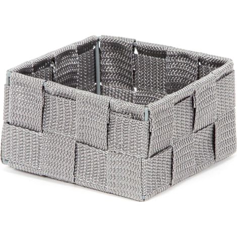 Panier de rangement Stan S gris - COMPACTOR - 12 x 12 x H.7 CM - Gris