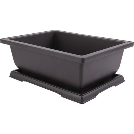 Grande vaso rettangolare per fiori, bonsai, da vivaio, da balcone, 29x21x10,5 cm (1/4)