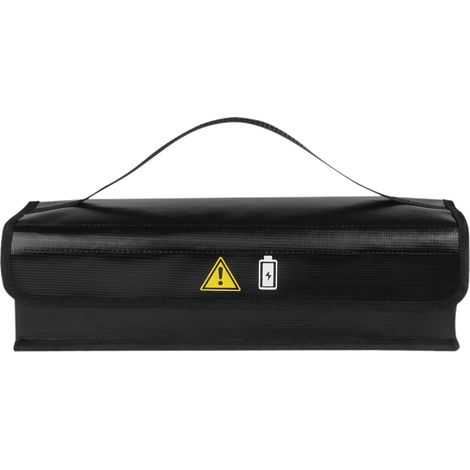 Sacoche anti-feu batterie vélo électrique - Housse ignifugée fibre de verre, étanche pour transport et charge, 41x14x13cm (1/5)