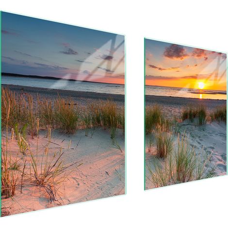 Plaque de protection en verre pour poêle 85x52 plage (1/5)
