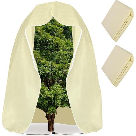 2x2m Winter Pflanzenschutz Frosttuch mit Reißverschluss und Zugband (1/5)