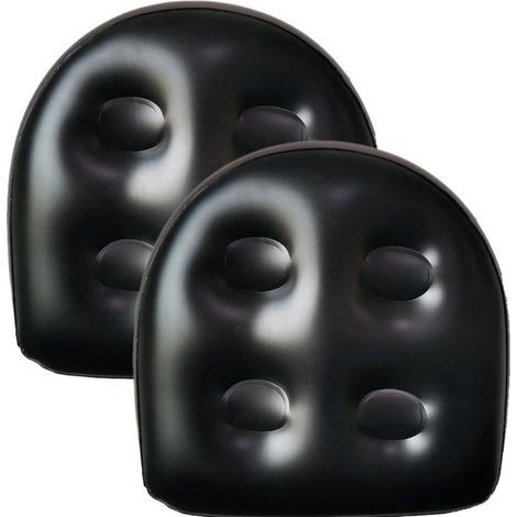Lot de 2 rehausseurs de siège de voiture gonflables avec ventouse - 47 x 37 x 15 cm - Noir (1/4)