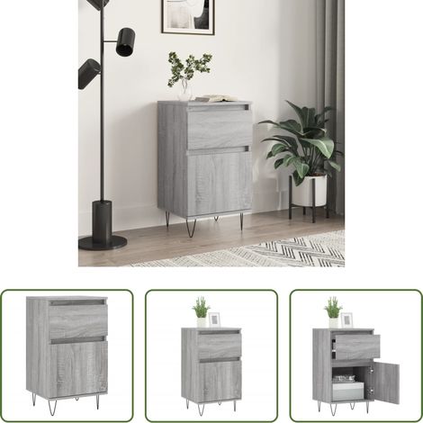 Holzschrank -  Sideboard Grau Sonoma 40x35x70 cm Holzwerkstoff (1/5)