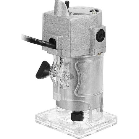 Défonceuse électrique portative 30 000 tr/min, 800 W, corps en aluminium, pour bois et stratifié, diamètre 6,35 mm (1/4 pouce). (1/5)