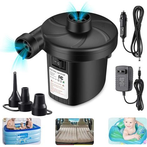 Pompa ad aria per materassi gonfiabili, pompa per materassi gonfiabili, gonfiaggio rapido, pompa ad aria, perfetta per campeggio all'aperto, barche, strutture gonfiabili, piscine, giochi acquatici (1/3)