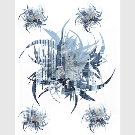 Sticker - Fleur de la ville - 65x85 cm