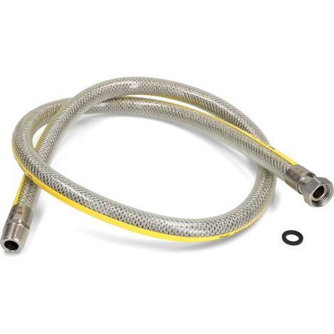 SKL tubo flessibile cucina gas maschio femmina 1/2" 1250mm EN14800 CE certificat (1/2)