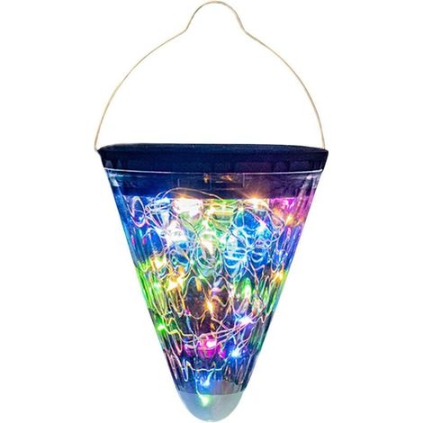 Lanternes solaires à suspendre, lampe solaire de jardin, étanche, éclairage de paysage, éclairage LED solaire extérieur, pour décoration de mariage, balcon, terrasse, cour, lumière colorée (1/5)