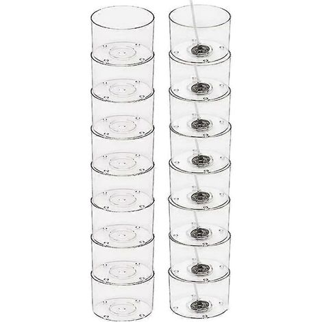 Kit de fabrication de bougies : 100 coupelles pour bougies chauffe-plat en plastique transparent, 100 mèches et un pot de cire. (1/5)