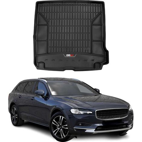 Tapis de Coffre 3D TPE Premium Compatible avec Volvo V90 2016-2022 Bac de Protection de Coffre Intérieur antidérapant Revêtement de Coffre Bords Hauts pour Voiture Noir (1/5)