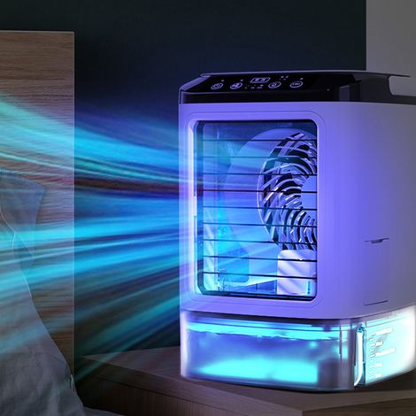Mini climatiseur/refroidisseur d'air par atomisation, petit ventilateur de bureau pour rafraîchir la maison, mini climatiseur portable (1/5)