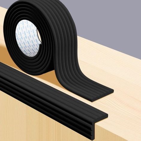 Bande de protection en mousse – 8x200 cm – Noire – Autocollante – Coins et bords de table – Sécurité enfants (1/5)