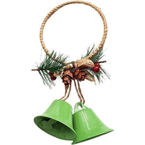Weihnachtsdekoration, Weihnachtsbaum, Doppelglocken, Tannenzapfen, Wandschleife, Hängekranz (1/5)