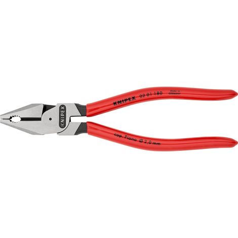 KNIPEX 02 01 180 SB Pinza universale tipo forte rivestiti in resina sintetica atramentata nera 180 mm